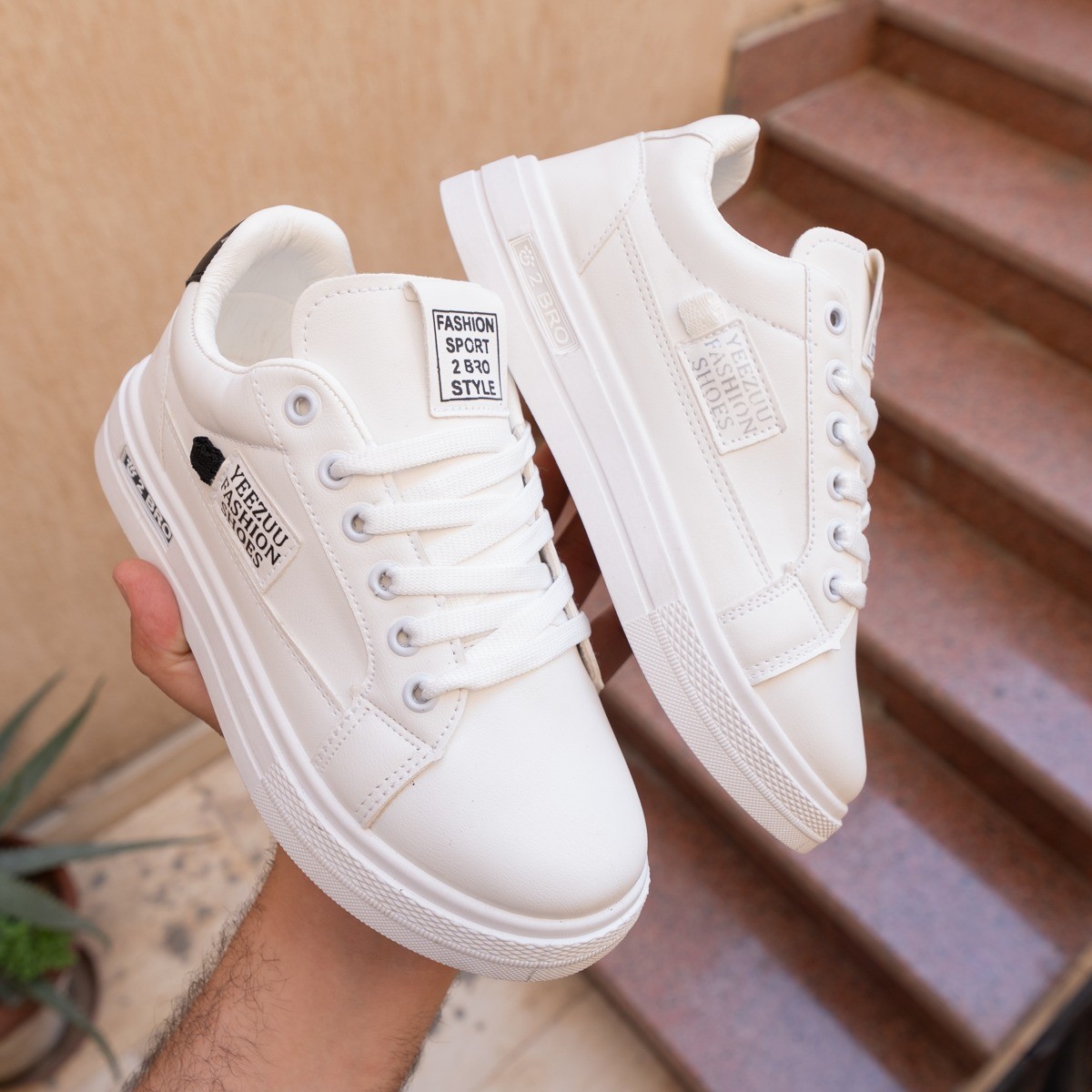 كوتش جلد حريمي موديل YEEZUE Shoes